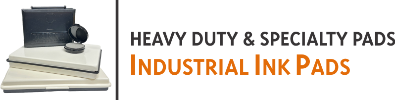 Industrial Stamp Pads stand up to heavy use and are suitable for a variety of inks and applications. We carry metal case and stone pads, oversize pads, Mark II reversible pads and Marsh RM50 roller pads.